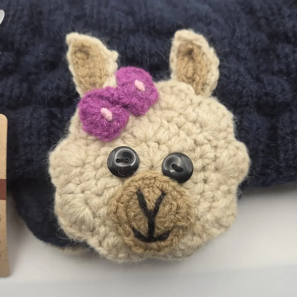 Alpaca Llama Ear Warmer Handcrafted Andes Gifts NWT